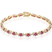 AAA-Mosambik-Rubin-Goldarmband (CIRARI) AAA-Mosambik-Rubin-Goldarmband (CIRARI)