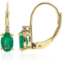 AAA-Sambia-Smaragd-Goldohrringe AAA-Sambia-Smaragd-Goldohrringe