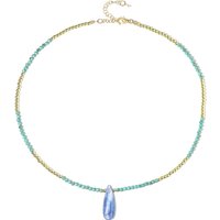 Edelstein-Silberhalskette Edelstein-Silberhalskette