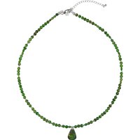 Edelstein-Silberhalskette Edelstein-Silberhalskette