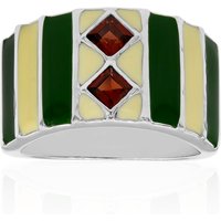 Mosambik-Granat-Silberring (TPC) Mosambik-Granat-Silberring (TPC)