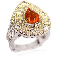 Mexikanischer Feueropal-Silberring (Dallas Prince Designs) Mexikanischer Feueropal-Silberring (Dallas Prince Designs)