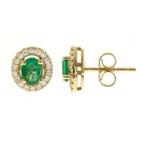 AAA-Sambia-Smaragd-Goldohrringe AAA-Sambia-Smaragd-Goldohrringe