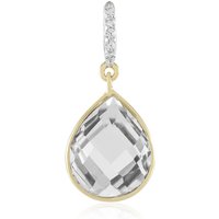 Weißer Topas-Goldanhänger Weißer Topas-Goldanhänger