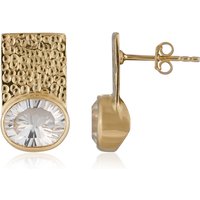 Weißer Quarz-Silberohrringe (MONOSONO COLLECTION) Weißer Quarz-Silberohrringe (MONOSONO COLLECTION)