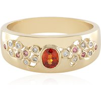 Abendroter Saphir-Goldring (Adela Gold) Abendroter Saphir-Goldring (Adela Gold)