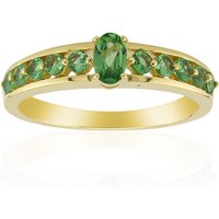 AAA-Kenianischer Tsavorit-Goldring AAA-Kenianischer Tsavorit-Goldring