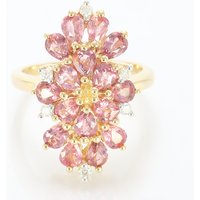 Nicht erhitzter Padparadscha-Saphir-Goldring (AMAYANI) Nicht erhitzter Padparadscha-Saphir-Goldring (AMAYANI)