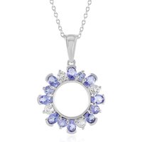 Tansanit-Silberhalskette Tansanit-Silberhalskette