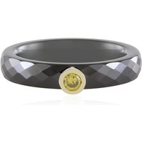 Gelber SI2 Brillant-Keramikring Gelber SI2 Brillant-Keramikring