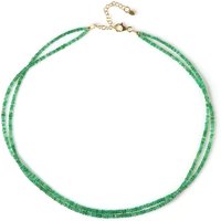 Sambia-Smaragd-Silberhalskette Sambia-Smaragd-Silberhalskette