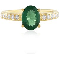 Grüner Apatit-Silberring Grüner Apatit-Silberring