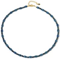 Blauer Hämatit-Silberhalskette Blauer Hämatit-Silberhalskette