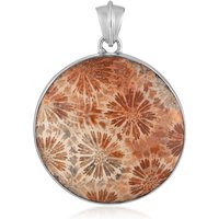 Versteinerte Koralle-Silberanhänger (Bali Barong) Versteinerte Koralle-Silberanhänger (Bali Barong)