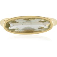 Grüner Amethyst-Silberring Grüner Amethyst-Silberring