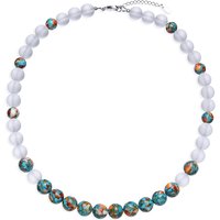 Edelstein-Silberhalskette Edelstein-Silberhalskette