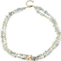 Brasilianischer Aquamarin-Silberhalskette Brasilianischer Aquamarin-Silberhalskette