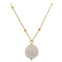 Weiße Süßwasserzuchtperlen-Silberhalskette (Joias do Paraíso) Weiße Süßwasserzuchtperlen-Silberhalskette (Joias do Paraíso)