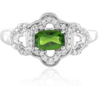 Russischer Diopsid-Silberring Russischer Diopsid-Silberring