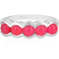 Himbeer-Chalzedon-Silberring Himbeer-Chalzedon-Silberring