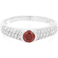 Mosambik-Granat-Silberring Mosambik-Granat-Silberring