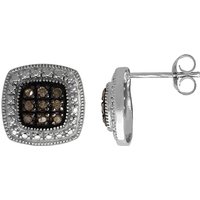 Champagner-Diamant-Silberohrringe Champagner-Diamant-Silberohrringe