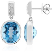 Schweizblauer Topas-Silberohrringe (Pallanova) Schweizblauer Topas-Silberohrringe (Pallanova)