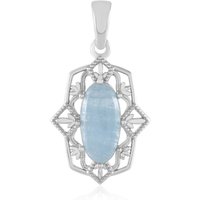 Brasilianischer Aquamarin-Silberanhänger Brasilianischer Aquamarin-Silberanhänger