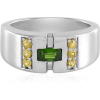 Russischer Diopsid-Silberring (Adela Silber) Russischer Diopsid-Silberring (Adela Silber)