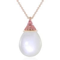 Weißer Mondstein-Silberhalskette (KM by Juwelo) Weißer Mondstein-Silberhalskette (KM by Juwelo)