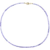 Tansanit-Silberhalskette Tansanit-Silberhalskette