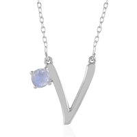 Regenbogen-Mondstein-Silbercollier Regenbogen-Mondstein-Silbercollier