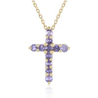 Tansanit-Silberhalskette Tansanit-Silberhalskette