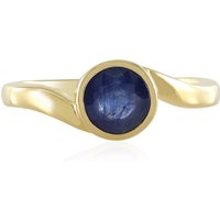 Blauer Madagaskar-Saphir-Silberring Blauer Madagaskar-Saphir-Silberring