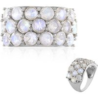 Regenbogen-Mondstein-Silberring Regenbogen-Mondstein-Silberring