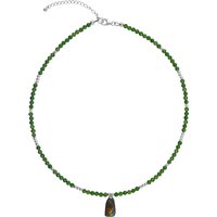 Edelstein-Silberhalskette Edelstein-Silberhalskette