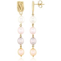 Süßwasserzuchtperlen-Silberohrringe Süßwasserzuchtperlen-Silberohrringe