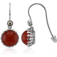 Roter Achat-Silberohrringe (Annette classic) Roter Achat-Silberohrringe (Annette classic)