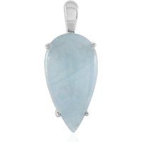 Brasilianischer Aquamarin-Silberanhänger Brasilianischer Aquamarin-Silberanhänger