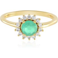 Russischer Smaragd-Silberring Russischer Smaragd-Silberring