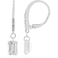 Weißer Topas-Silberohrringe Weißer Topas-Silberohrringe