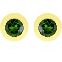 Russischer Diopsid-Silberohrringe Russischer Diopsid-Silberohrringe