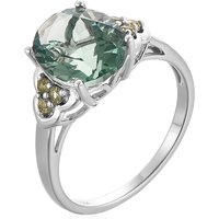 Grüner Fluorit-Silberring Grüner Fluorit-Silberring