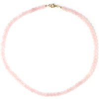 Rosenquarz-Silberhalskette Rosenquarz-Silberhalskette