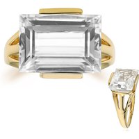 Weißer Quarz-Goldring (CIRARI) Weißer Quarz-Goldring (CIRARI)