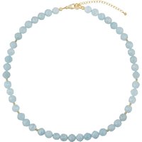 Brasilianischer Aquamarin-Silberhalskette Brasilianischer Aquamarin-Silberhalskette