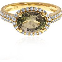 Nicht erhitzter Tansanit-Goldring Nicht erhitzter Tansanit-Goldring