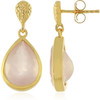 Rosenquarz-Silberohrringe Rosenquarz-Silberohrringe