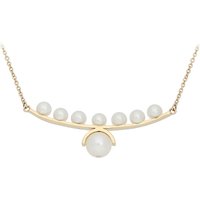 Weiße Süßwasserzuchtperlen-Goldcollier Weiße Süßwasserzuchtperlen-Goldcollier