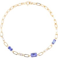 AAA-Tansanit-Goldarmband (CIRARI) AAA-Tansanit-Goldarmband (CIRARI)